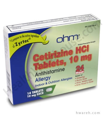 Cetirizine Hydrochloride 10Mg