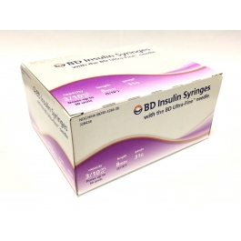Ultra Fine Ii Insulin Syringe 31 Gauge 3 10cc 5 16 Needle 100ct