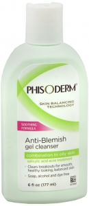 Phisoderm Anti-Blemish Gel Facial Wash 6oz