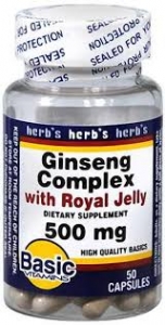 jelly ginseng complex royal capsules vitamins 50ct mg basic