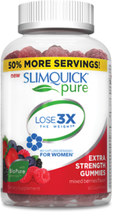 Slimquick Pure Extra Strength Weight Loss Drink Mix Powder, Mixed Berry, 26  Packets 