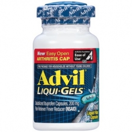 Advil Gel Cap 200 MG Liquid Gel E-Z Open, 160 Count