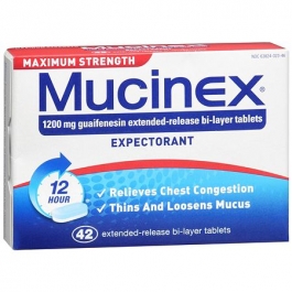 Mucinex Chest Congestion Maximum Strength 12 Hour Extended Release Tablets  Relieves Chest Congestion Caused by Excess Mucus(OTC expectorant), 1200mg