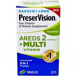 Bausch + Lomb PreserVision AREDS 2 Formula + Multivitamin Eye Vitamin & Mineral Supplement Softgels - 100ct