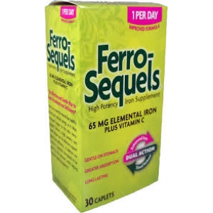 Ferro-Sequels High Potency Iron Supplement Caplets - 100ct
