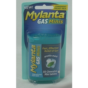 mylanta arctic 50ct tabs antacid mint mini