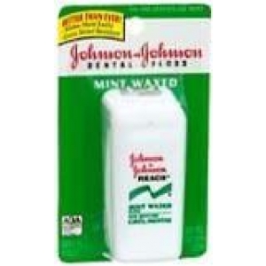 Johnson & Johnson Dental Floss Waxed Mint - 200 Yards
