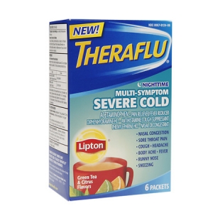 TheraFlu Nighttime Multi Symptom Severe Cold, Lipton Green ...