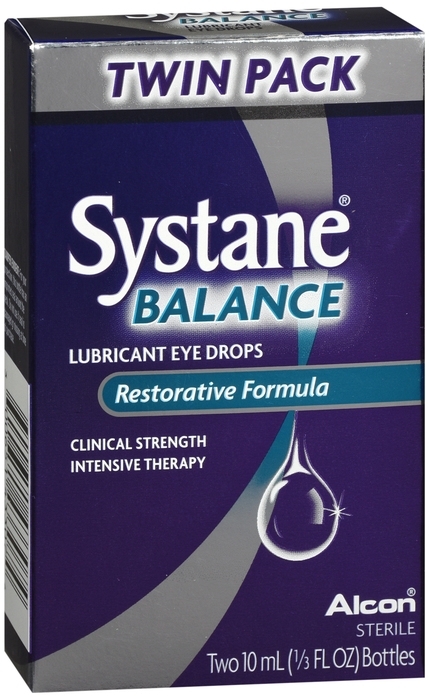 Systane Balance Lubricant Restorative Formula Eye Drops, Twin Pack, - 2 count