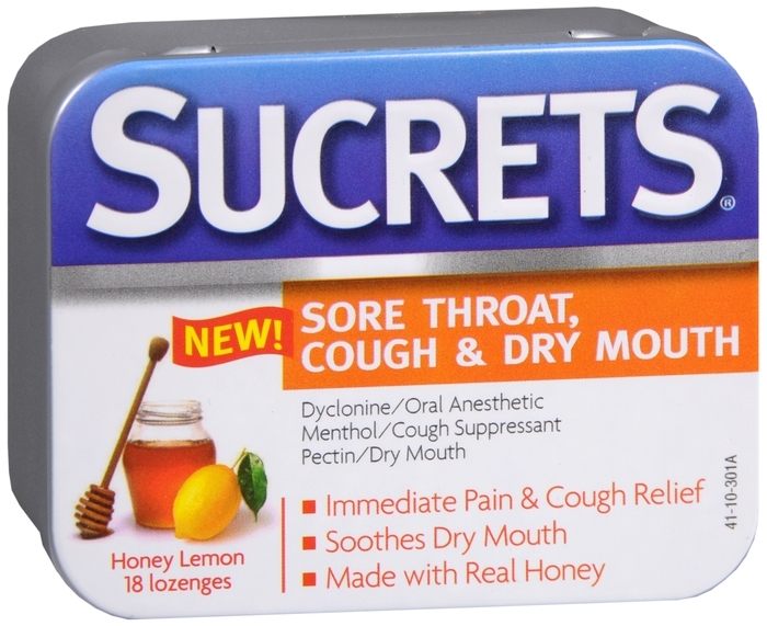 Buy Sucrets Medicated Sore Throat And Dry Mouth Honey Lemon
