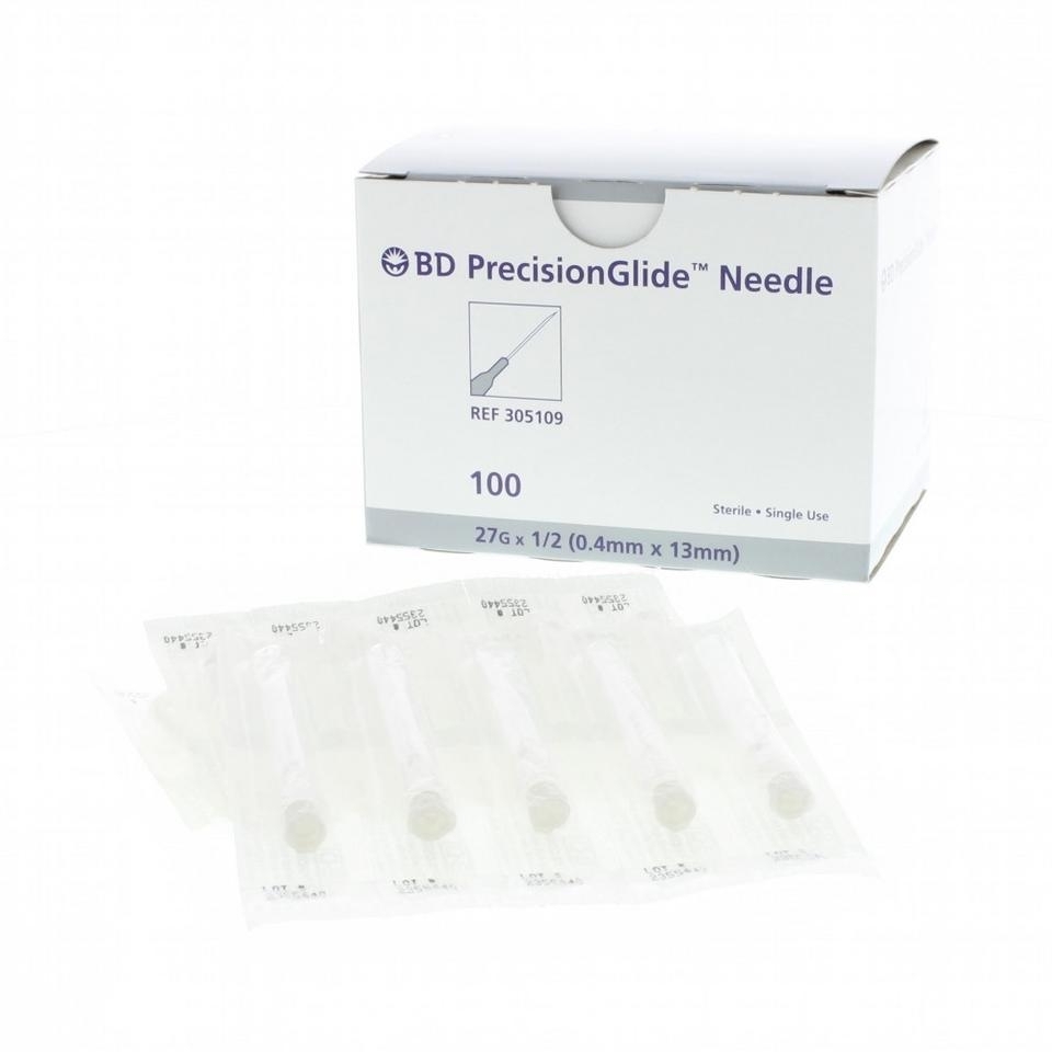 Buy BD 305109, Precision Glide Needle Only 27 Gauge 1/2