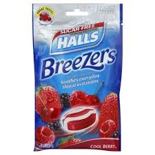 Halls Breezers Non-Mentholated Sugar Free Cool Berry 20 Drops